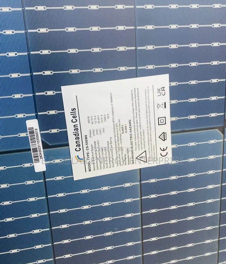 550watts Canadian Solar Panels Is Available