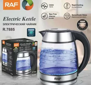 Borosilicate Glass RAF 1500watts Electric Kettle R.7885