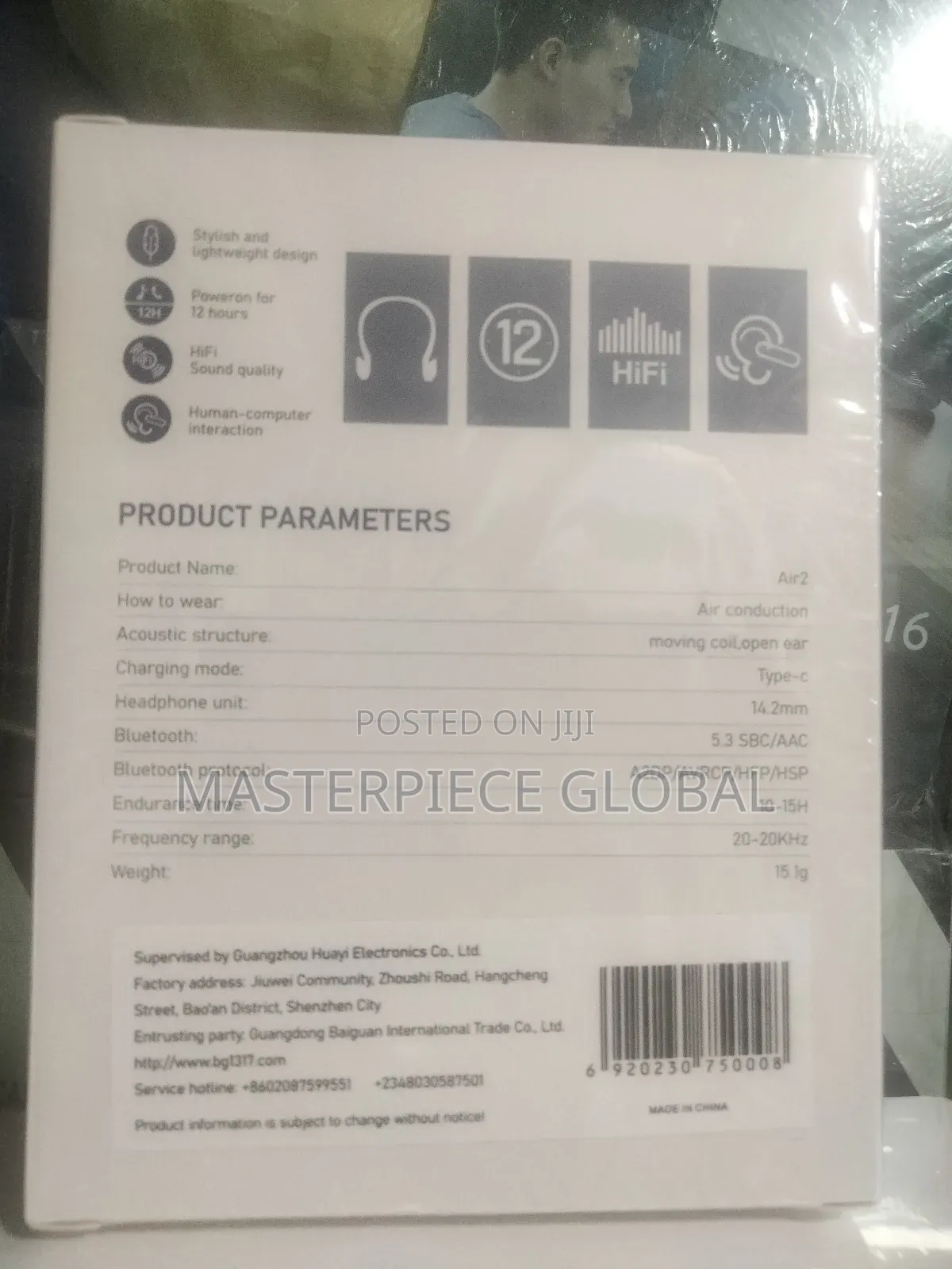 Bone Conductor Bluetooth 5.3 Smart Smooth Headphone,