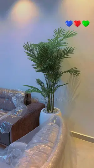 Artificial Plant Potted With Fiberglass Vase Combo