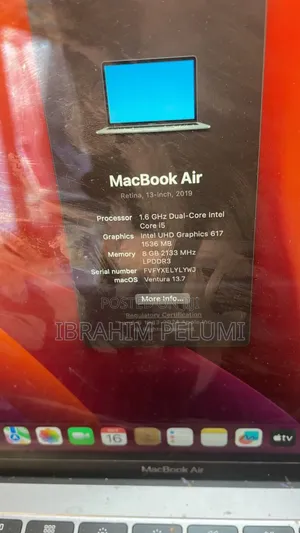 Laptop Apple MacBook Air 2019 8GB Intel Core I5 SSD 128GB