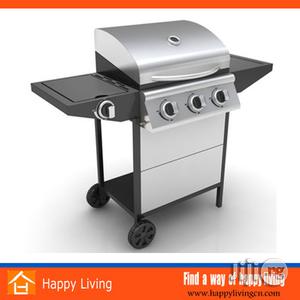 Stainless Steel Gas Grill Barbecue With Pp Wheels