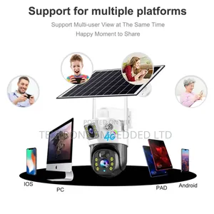 Double Lens Solar PTZ Wireless CCTV Plus Free Memory Card
