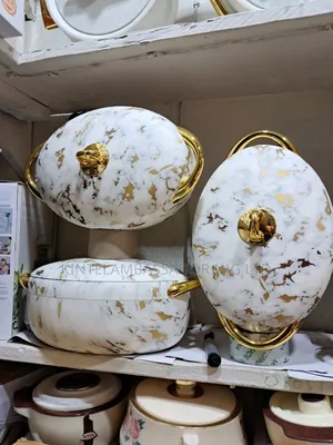 Forever Gold 3pc Set of Dish Plate