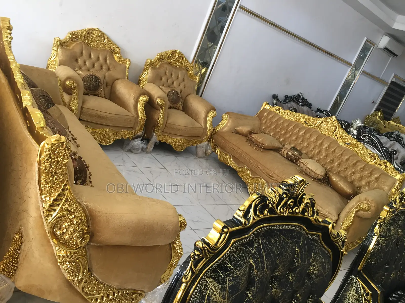 Gold Royal Egyptian Sofa Set
