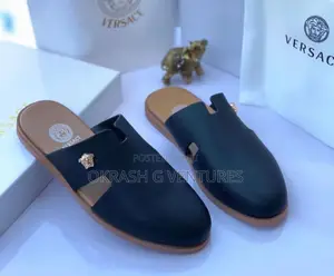 Versace Leather Half Shoe for Men's