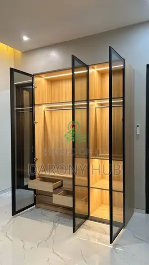 Bespoke Built in Closet With Glass Doors