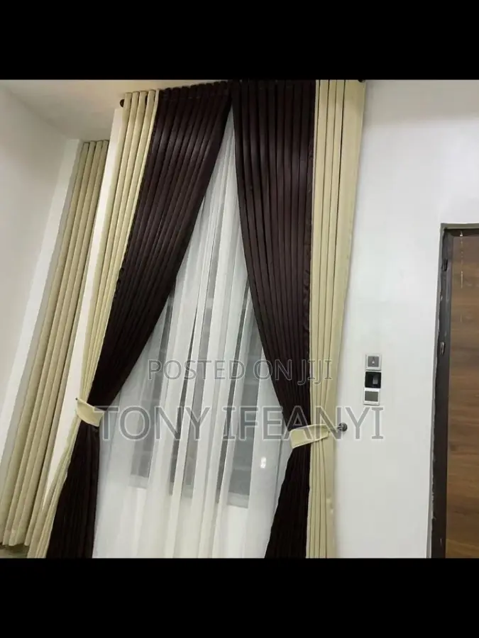 Turkish Curtain Cream and Black