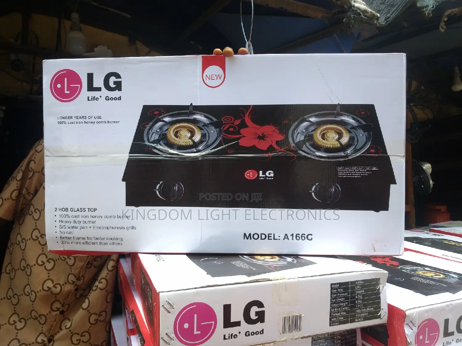 LG Table Stove Gas Cooker 2 Burners Unit