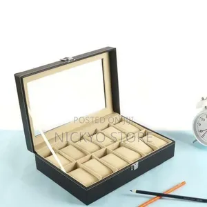 12 Slots Watch Case Display Box Storage Jewelry