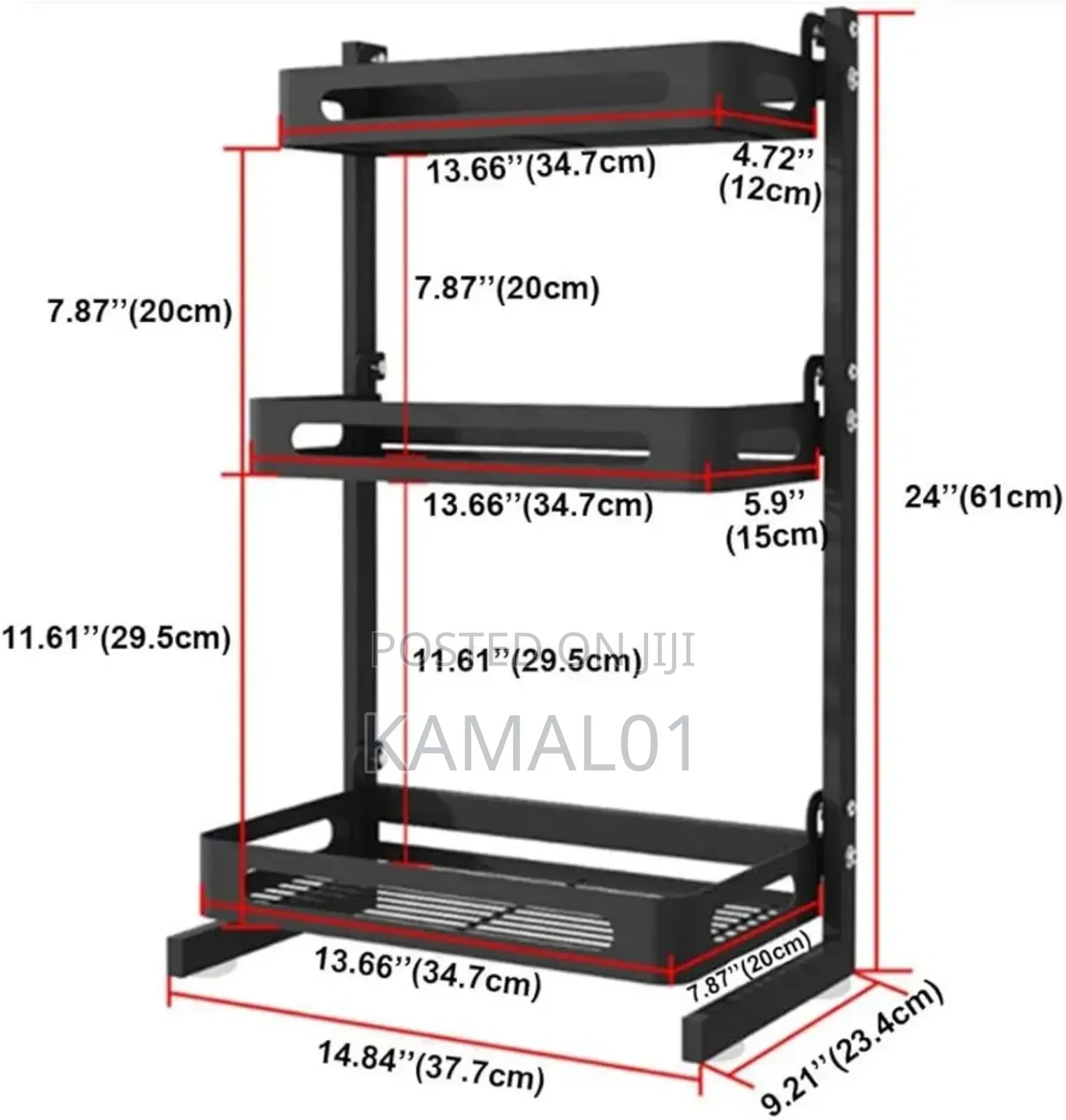 Spice Rack Organizer, 3-Tier Bathroom Countertop Organizer