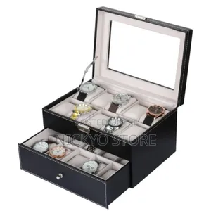 20 Slots Leather Watch Boxes Case