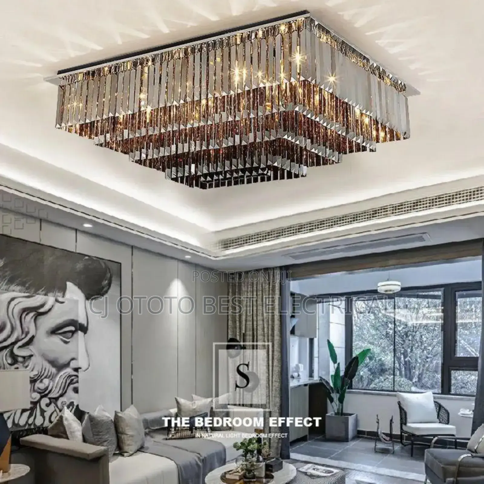 Big Crystal Luxury Sitting Room Light 1000mm