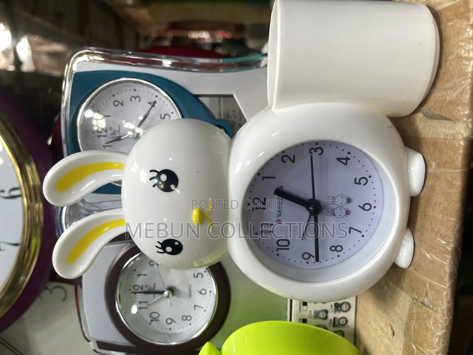 Rabbit Alarm Clock With Pen Storage