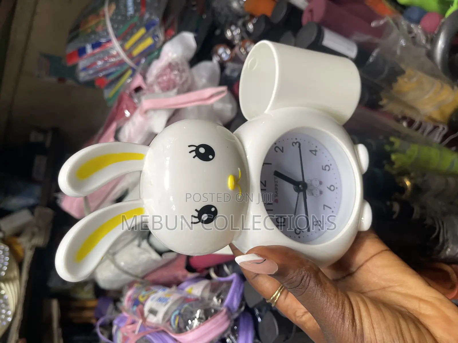 Rabbit Alarm Clock With Pen Storage