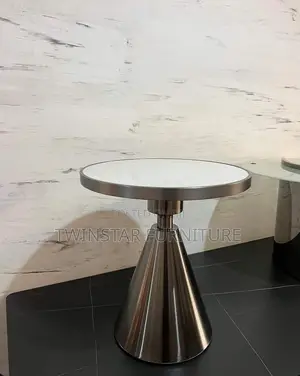 Modern Marble Top Metal Side Stools