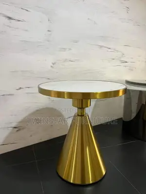 Modern Marble Top Metal Side Stools