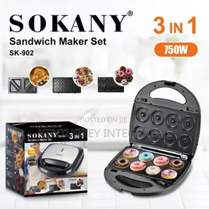 3 IN 1 750watts Sokany Sandwich Maker Set SK-902