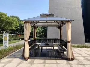 Outdoor Chairs With Gazebo Umbrella Tent