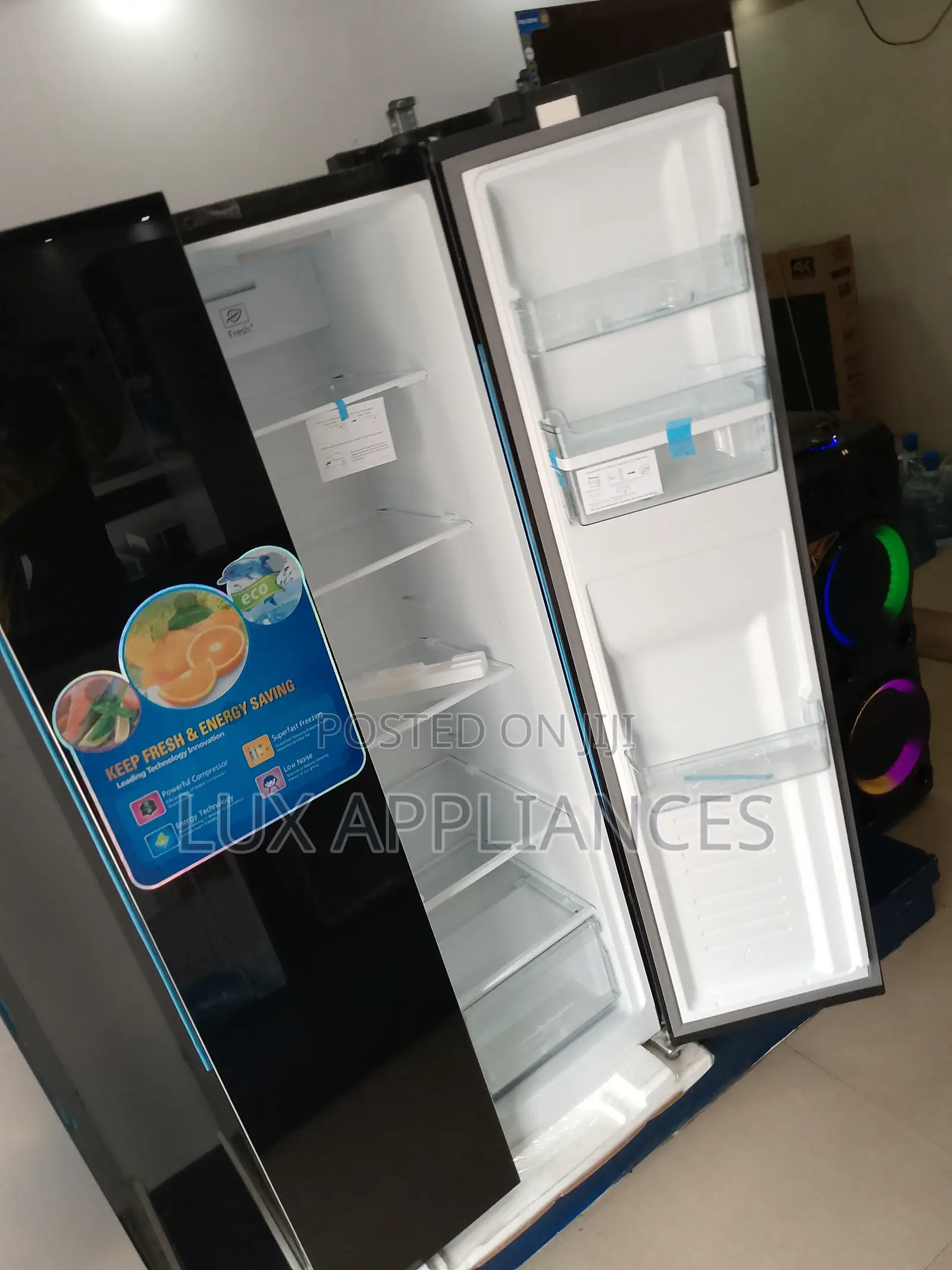 Efficient Quality Polystar 436l Side by Side Refrigerator