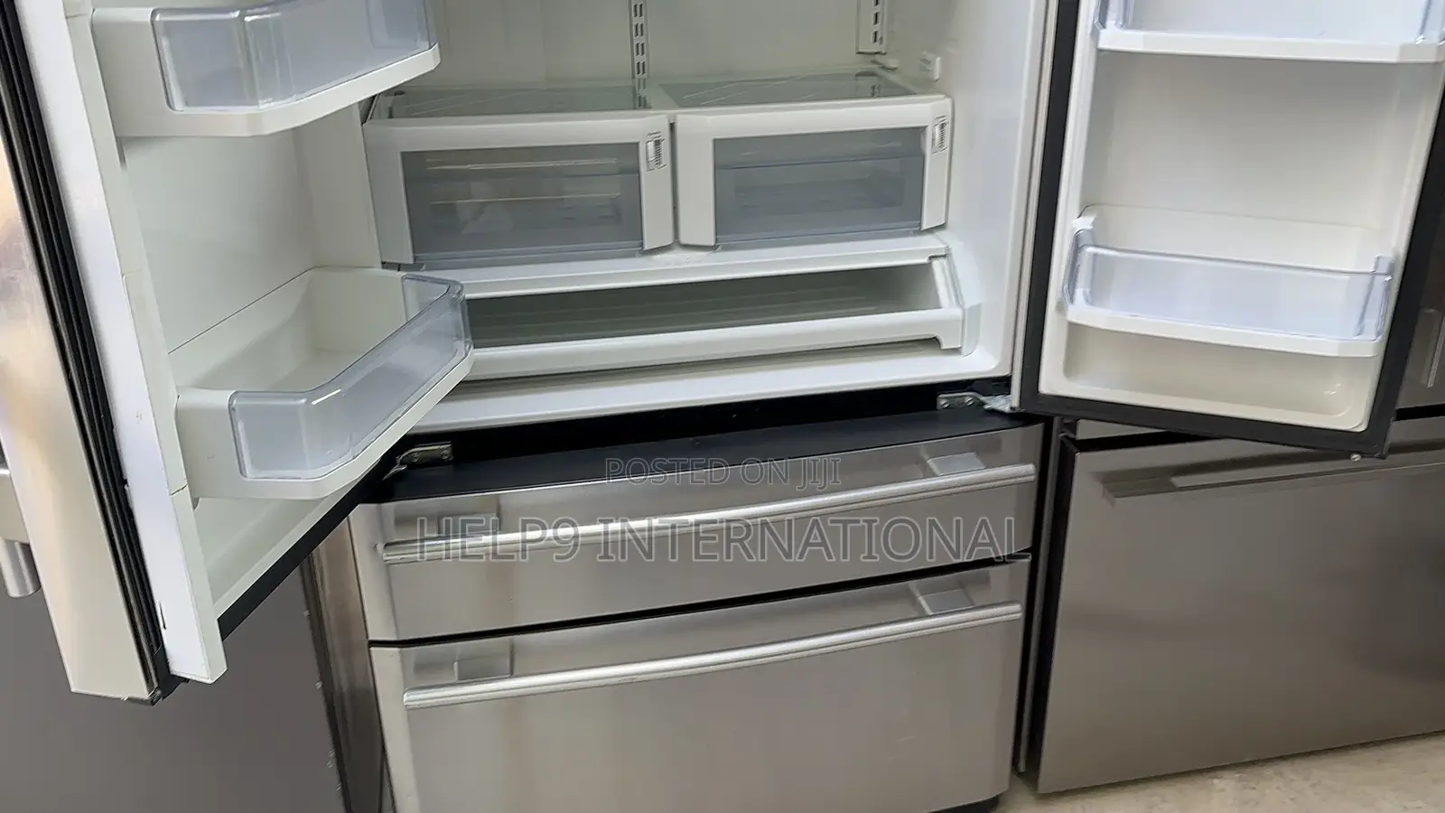 Fast Freezing 4 Door French Style Side-by-Side Refrigerator