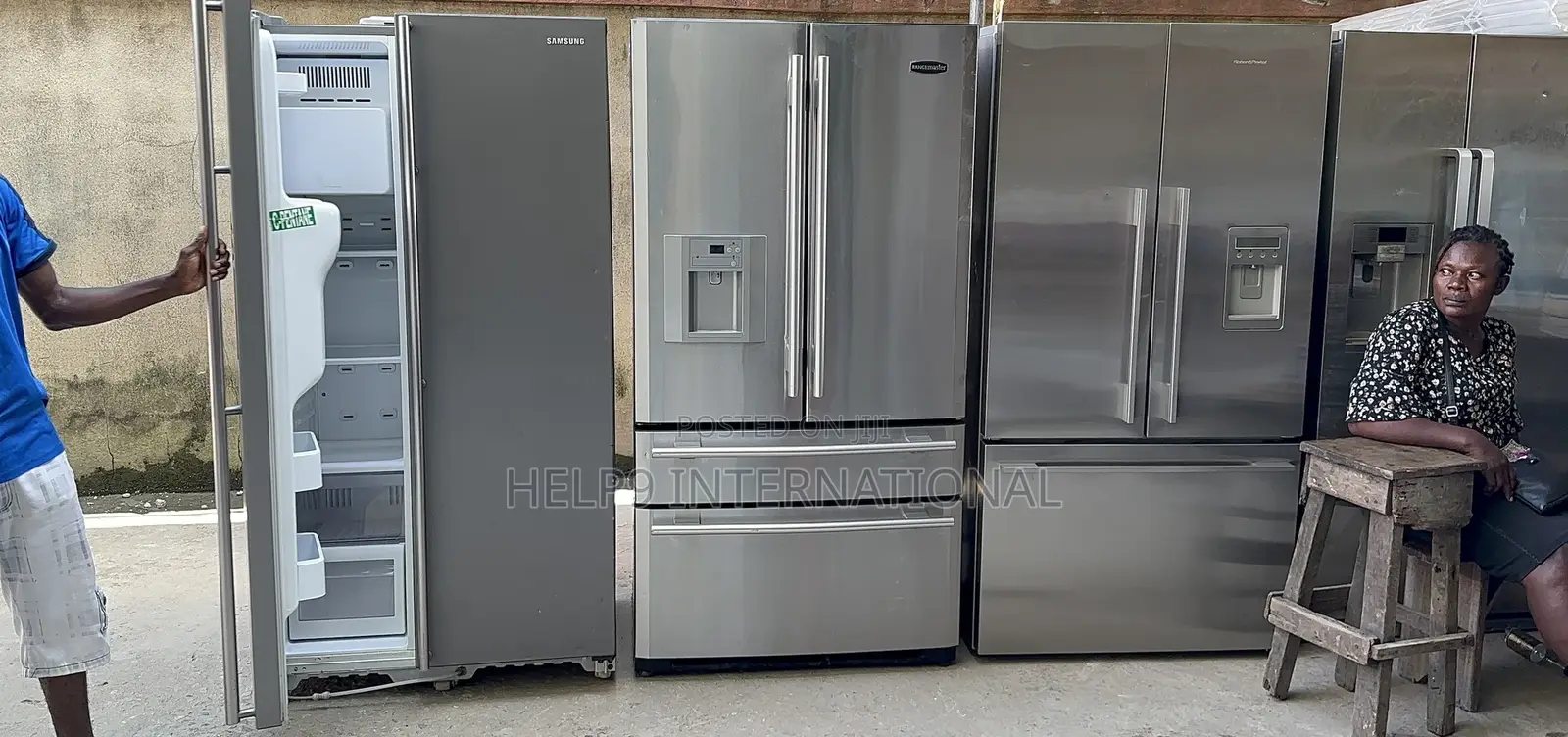Fast Freezing 4 Door French Style Side-by-Side Refrigerator