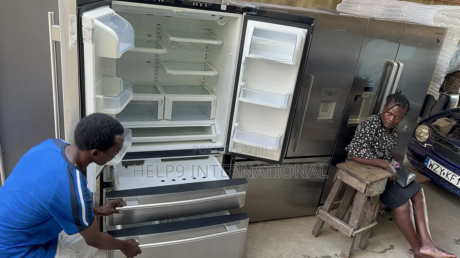 Fast Freezing 4 Door French Style Side-by-Side Refrigerator