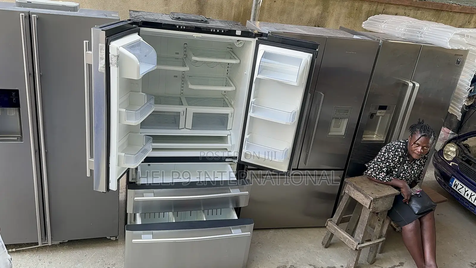 Fast Freezing 4 Door French Style Side-by-Side Refrigerator