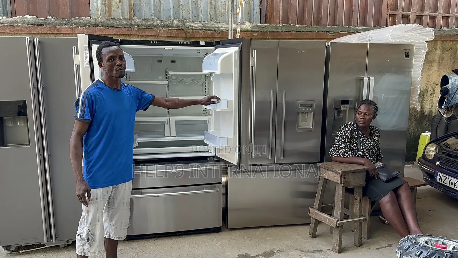 Fast Freezing 4 Door French Style Side-by-Side Refrigerator