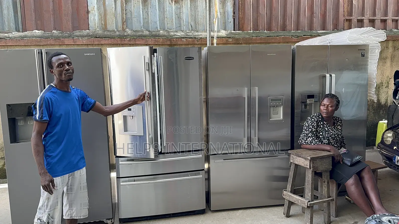 Fast Freezing 4 Door French Style Side-by-Side Refrigerator