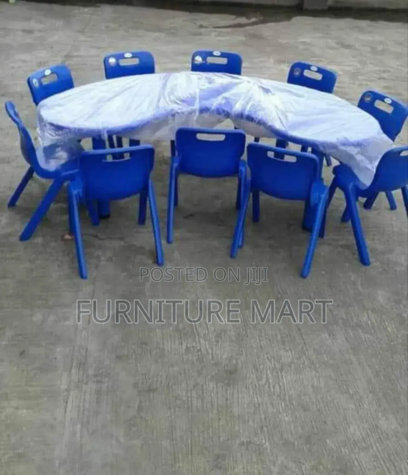 Half Moon Plastic Table