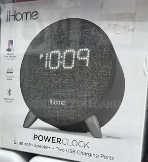 Ihome Powerclock Blutooth Speaker + Two Usb Charging Ports