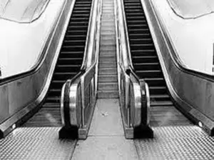 Metro Moving Up Staircase Escalator Lift