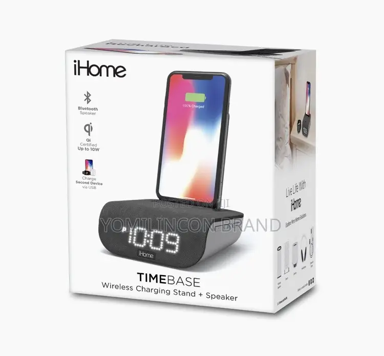 Ihome Timebase Wireless Charging Stand + Speaker