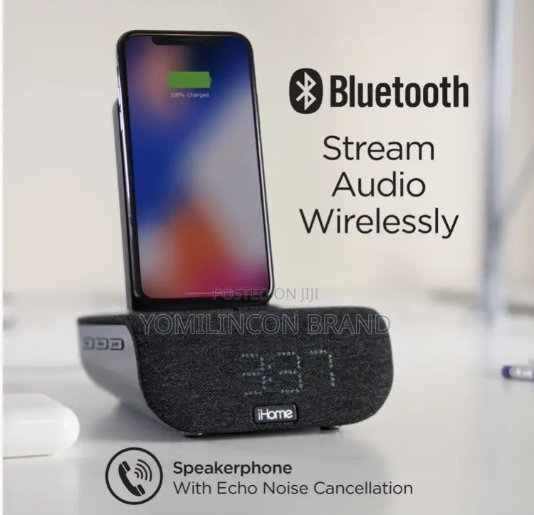 Ihome Timebase Wireless Charging Stand + Speaker