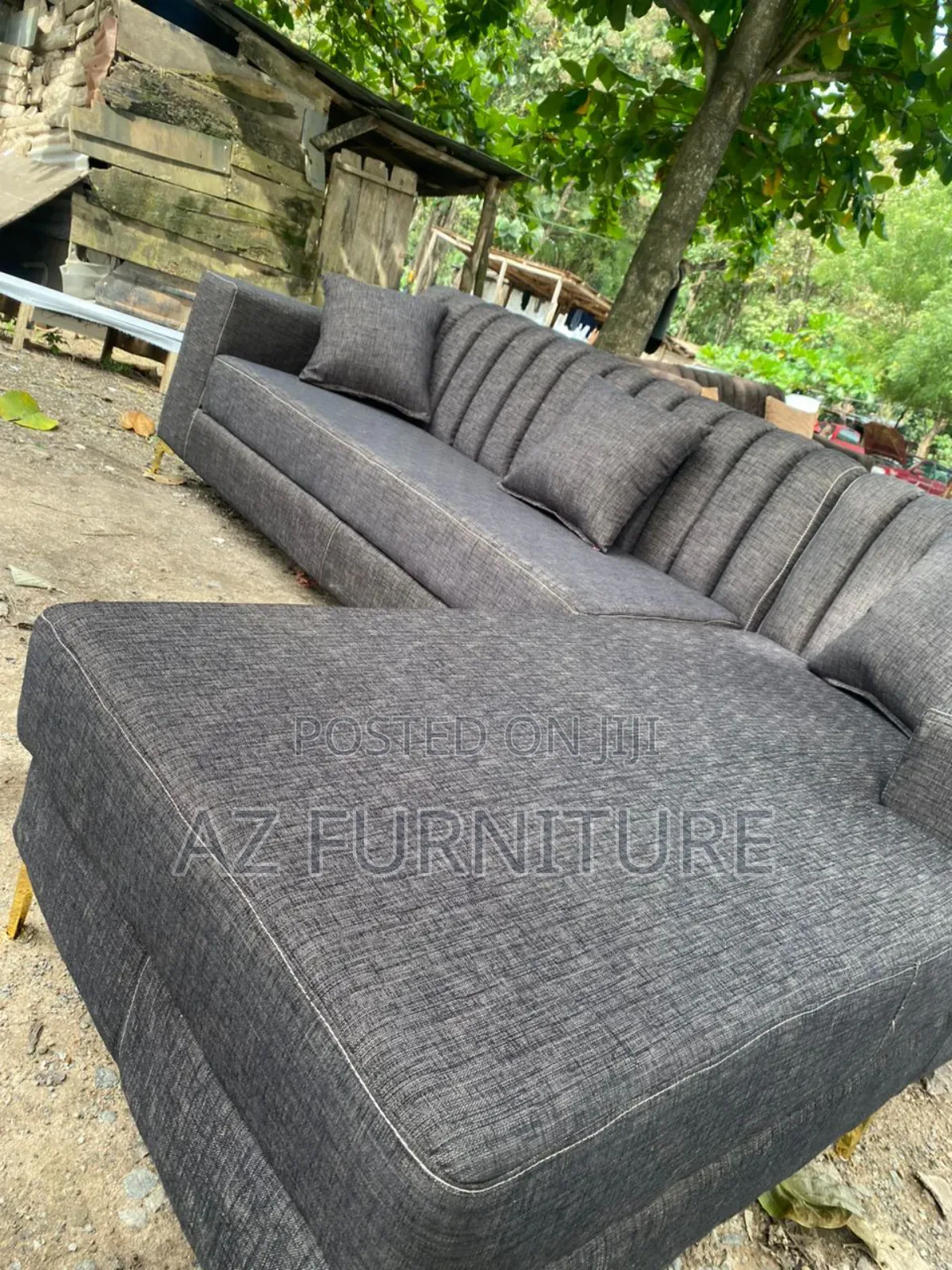 Standard L Shape Sofa With Pillows