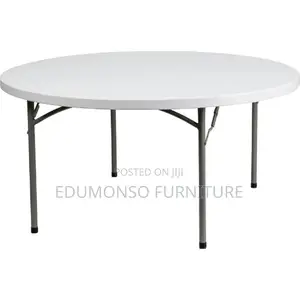 60-Inch Round Plastic Folding Tables for Catered Events
