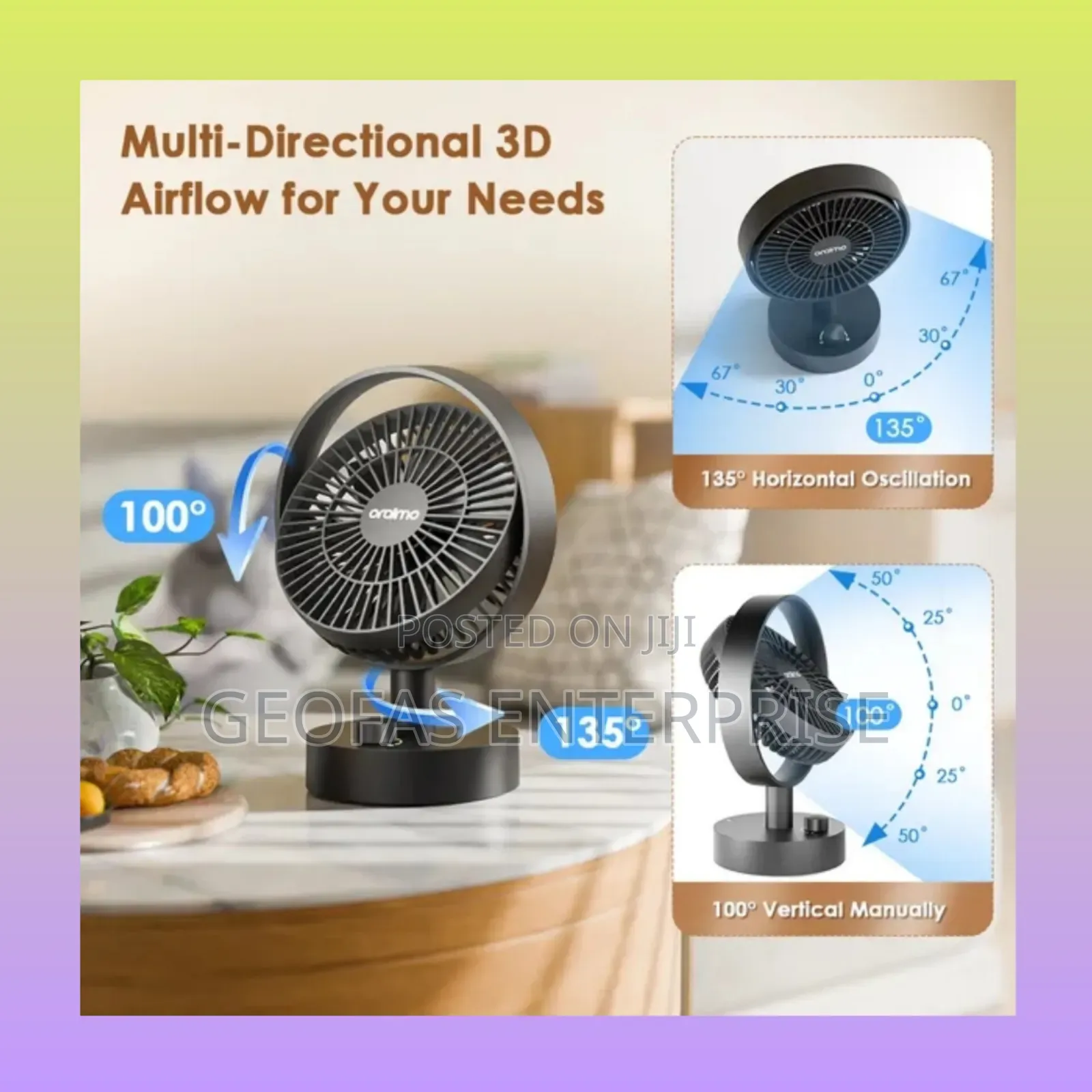 Oraimo Smarttablefan 5W Table Fan