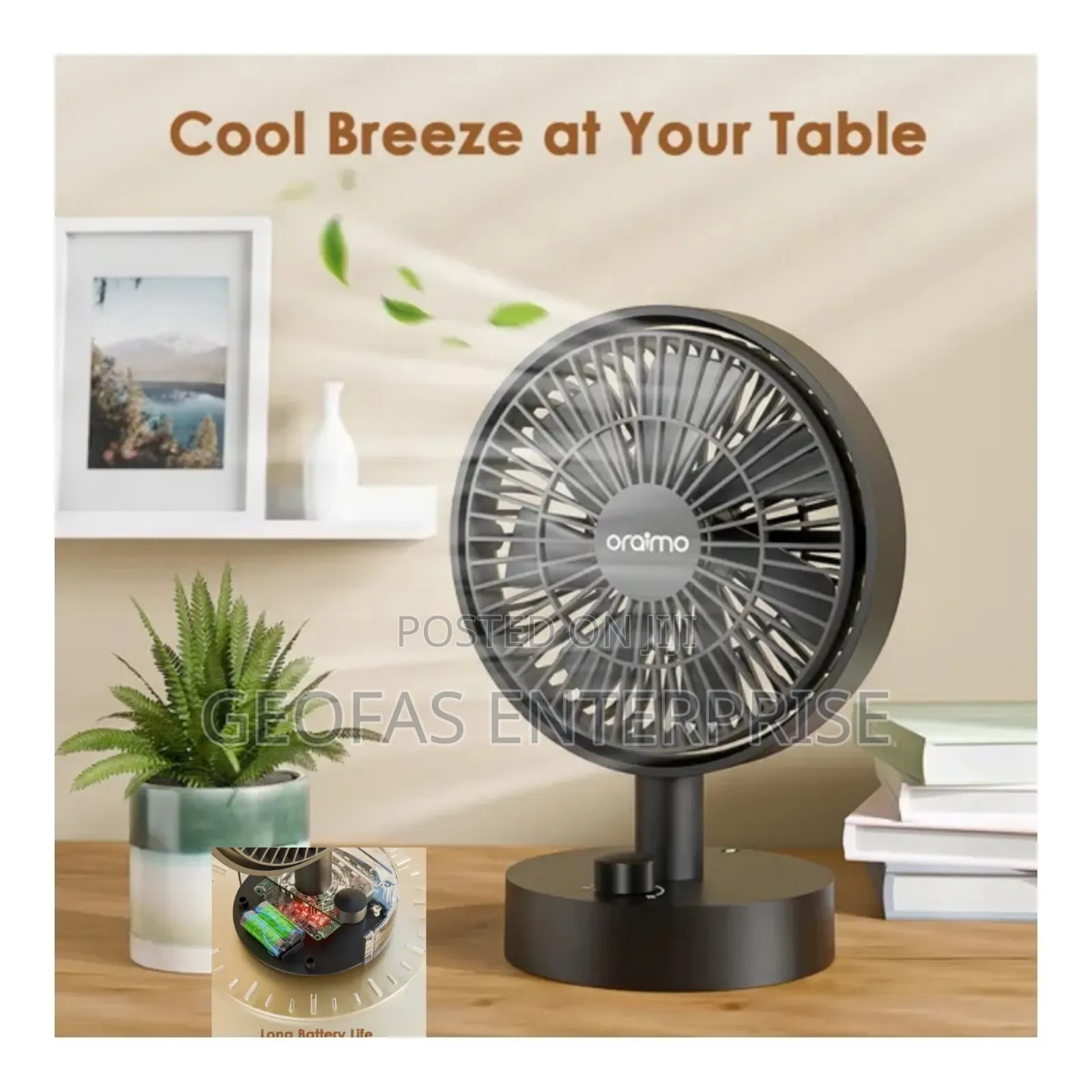 Oraimo Smarttablefan 5W Table Fan