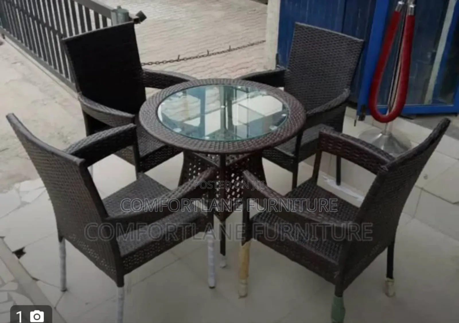 Rattan Outdoor Table and 4 Chairs