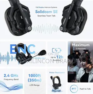 Hollyland Solidcom SE Full Duplex 4-Users ENC Headset