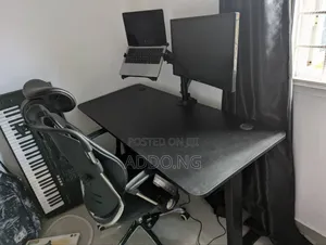 Office Electric Adjustable Desk 1.6 Meter With Kidney Chair