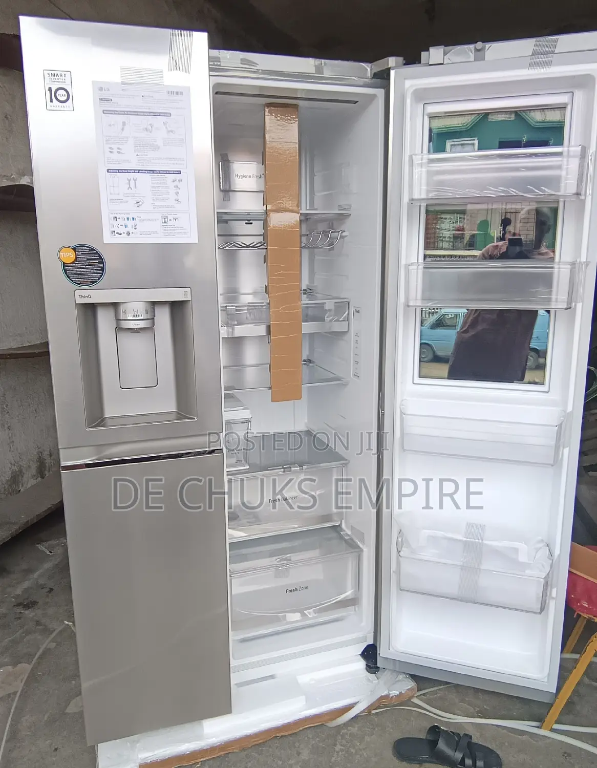 LG Nok Nok Inverter Side by Side Fridge+Ice Cube Maker -674l