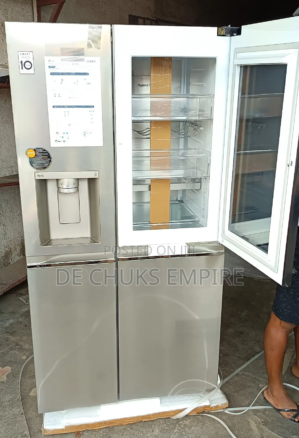 LG Nok Nok Inverter Side by Side Fridge+Ice Cube Maker -674l