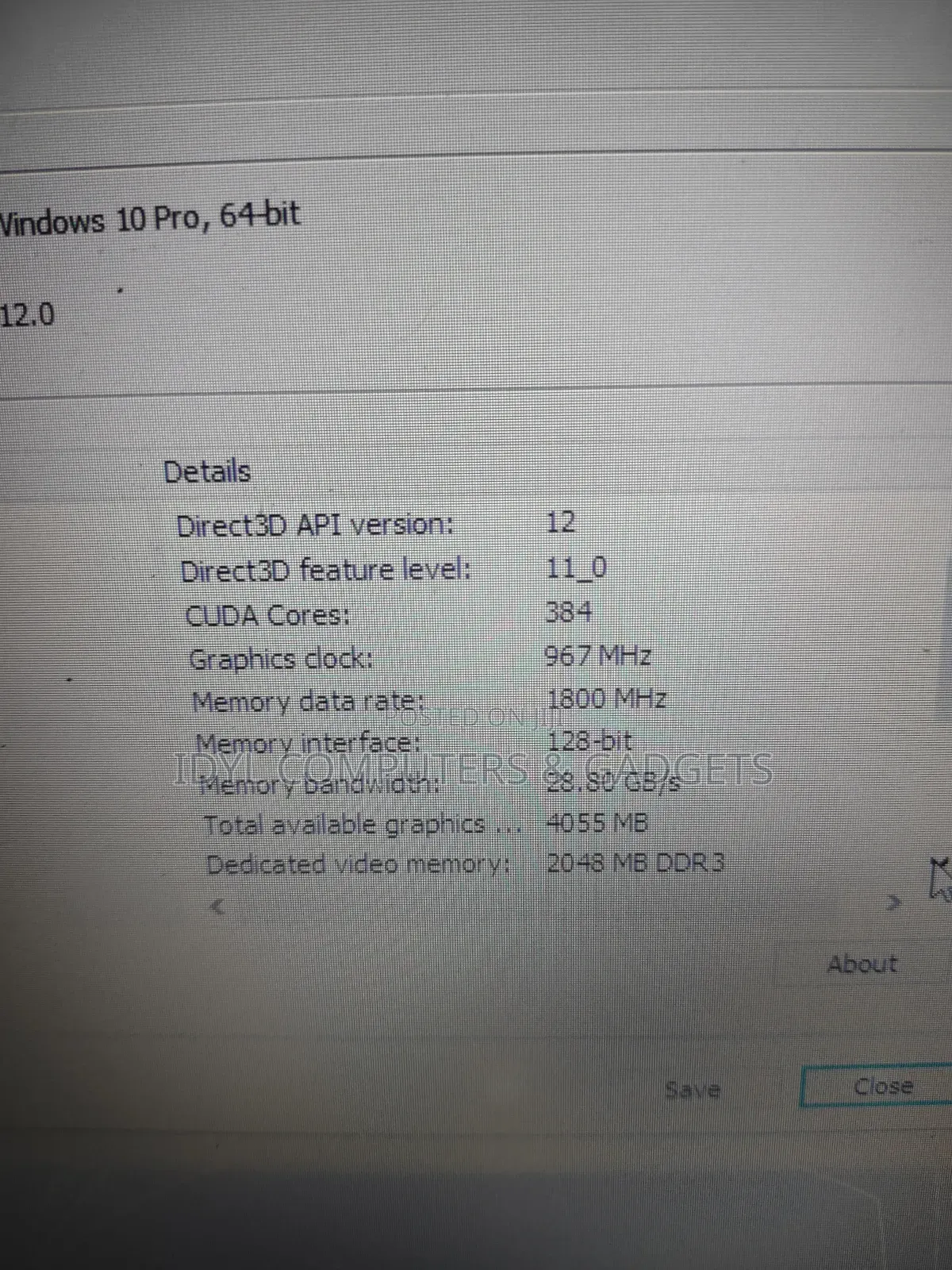 Laptop 16GB Intel Core I7 HDD 500GB