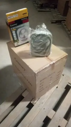 Century 6" Rechargeable Table Fan With LED Light