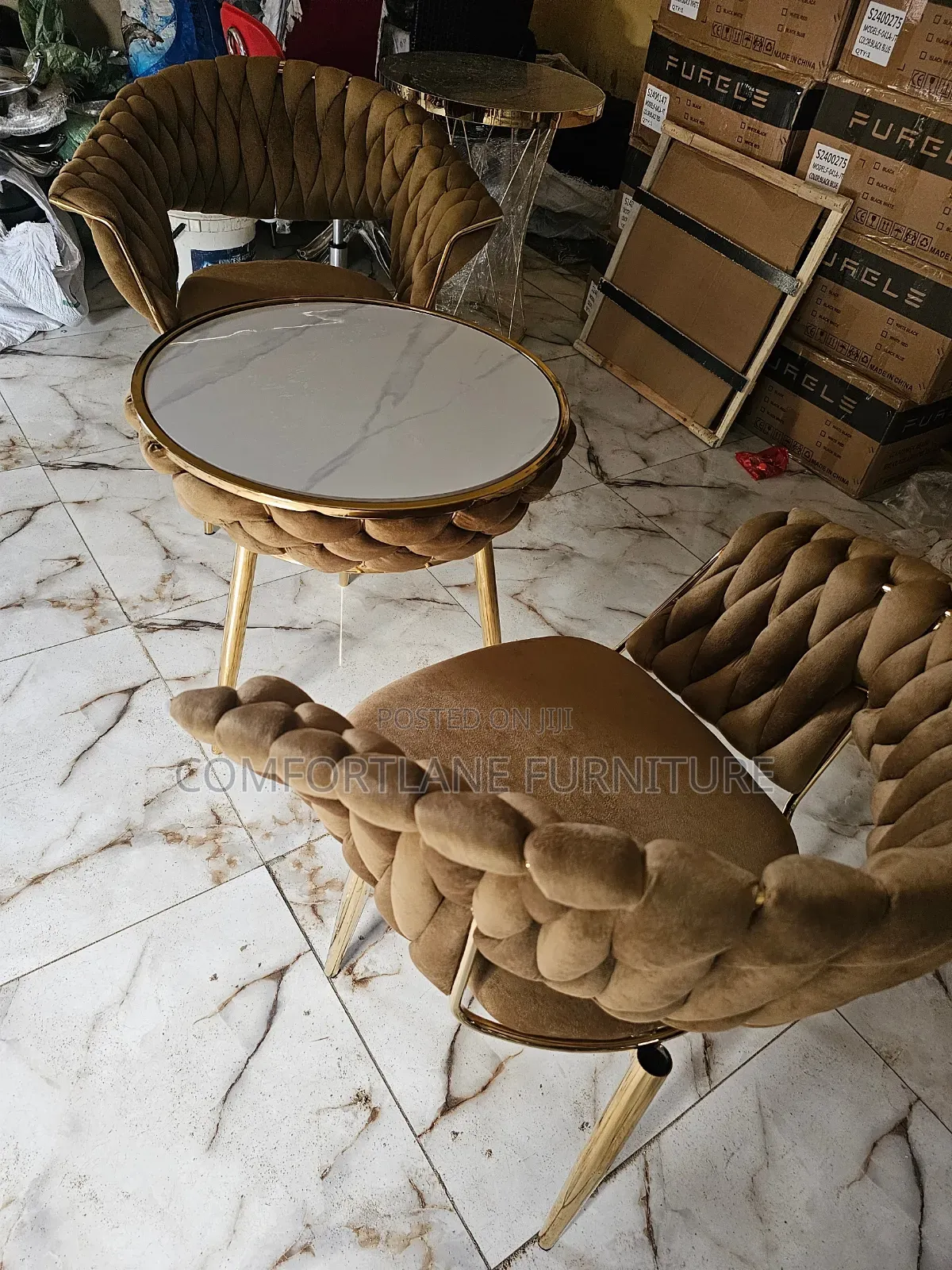 Me and You Fabric Table and Two Seaters