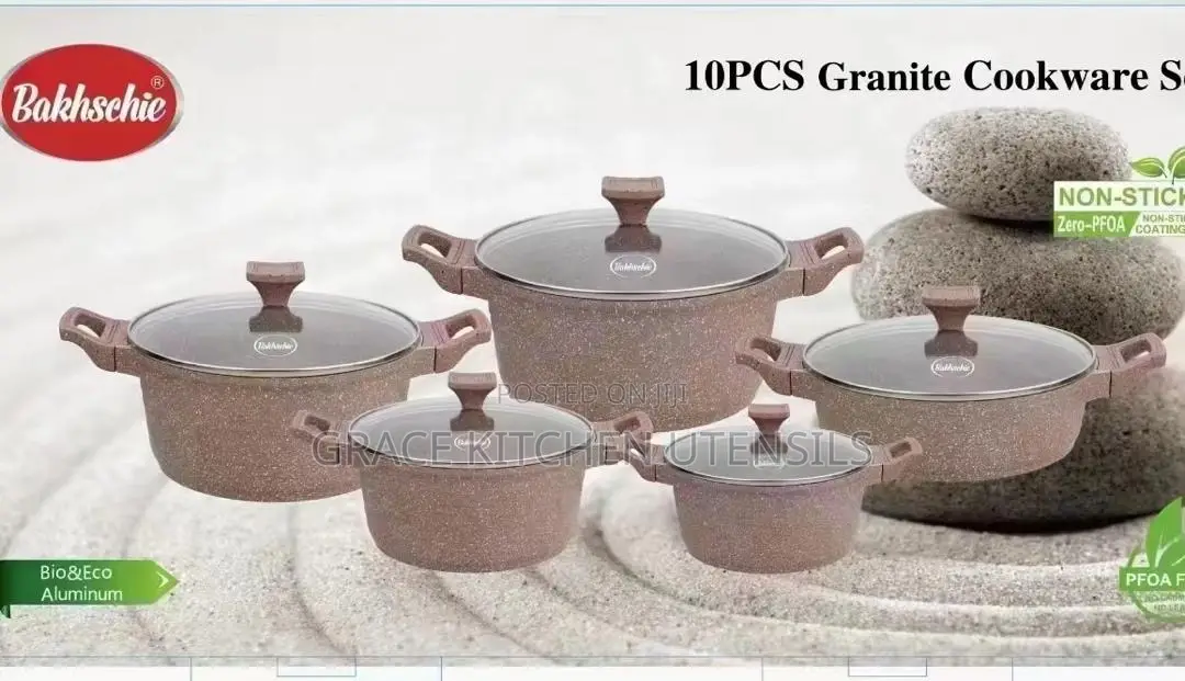 Bakhschie 10pcs Granite Cookware Set
