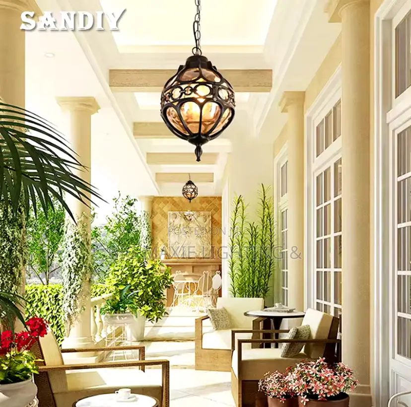 Outdoor Hanging Light Retro Balcony Pendant Lamp