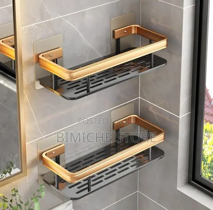 Black -Gold Bathroom Organizer (1 Piece)